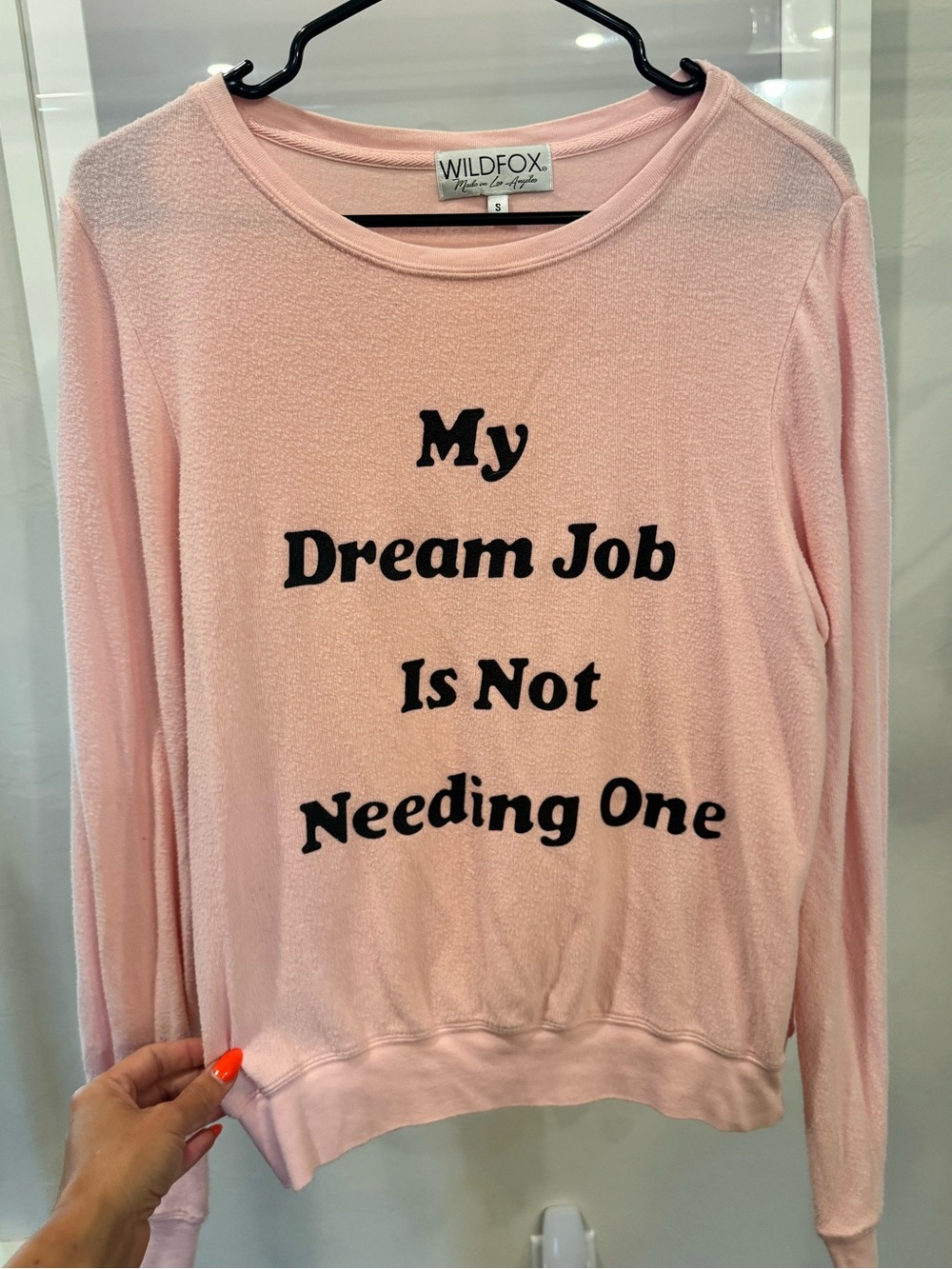 Wildfox Dream Job Pink Crewneck Sweatshirt